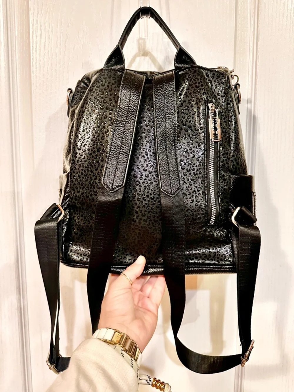 KAISHILAN Rhinestone & Crystal Embellished Backpack Bag